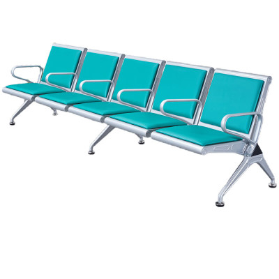 晋舰 靠背排椅中间带扶手加厚机场银行车站医院等候椅连椅五人位有垫