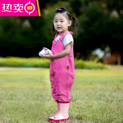 儿童雨裤男女童宝宝连体雨衣婴幼儿园小孩防水防脏冲锋裤春秋雨具FENGHOU