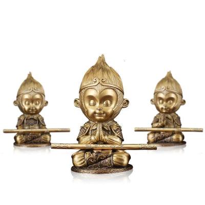 美帮汇齐天大圣孙悟空摆件创意酒柜办公室玄关装饰品斗战胜佛铜摆件