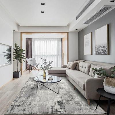 家柏饰(CORATED)北欧地毯客厅茶几地毯简约现代客厅地毯垫抽象黑灰色地毯美式地毯