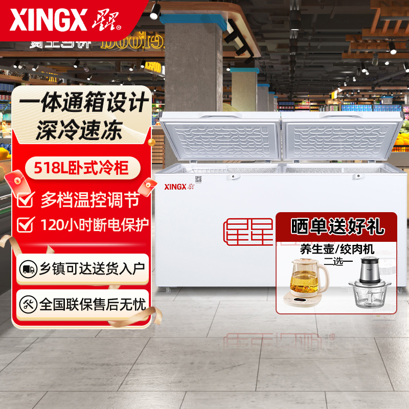 星星(XINGX) 518升商用大冷柜 家商两用 大冷冻力冰柜 断电保护 冷藏冷冻转换柜 BD/BC-528GE
