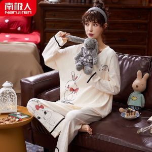 春秋季睡衣女长袖薄款可外穿家居服2023年新款套装秋冬