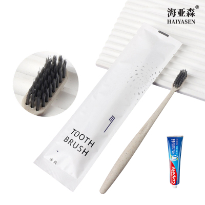 海亚森 TK-4107 秸秆软毛牙刷(含牙膏) (单位:支) 白色