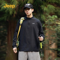 jeep吉普男士长袖T恤春秋季2025新款潮牌户外运动半拉炼上衣男款S