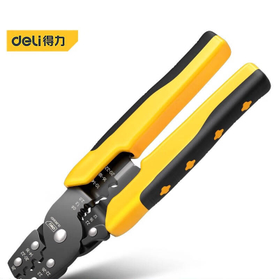 得力工具DL383007压接剥线钳7.5寸(单位:把)