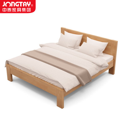 中泰(jongtay) 板木床婚床简约现代主卧轻奢大床1.8米 J-YQDZ02