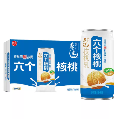 养元六个核桃智汇养生型180mL*24罐植物蛋白营养核桃乳饮料整箱