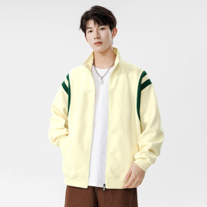 男装秋冬新款开衫卫衣男韩版潮牌休闲运动外套情侣装立领拉链上衣_1