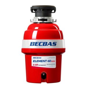 贝克巴斯垃圾处理器 家用厨房垃圾研磨器 E60plus+智能感应龙头F05镀铬 +下水管全套 智能厨房家用套装