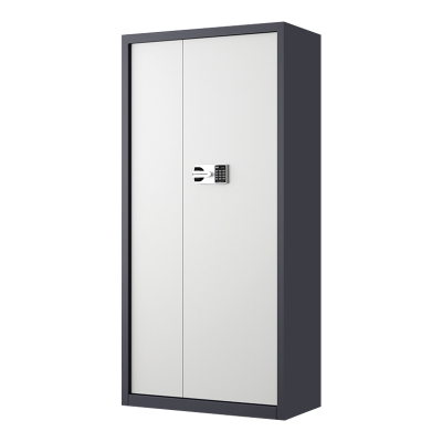 东升顺指纹电子保密柜钢制密码文件柜档案柜办公柜矮柜保密资料柜通门灰白色:国保密码锁