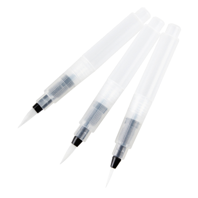 日本SAKURA樱花自来水笔套装初学者储水毛笔软头水彩毛笔水溶彩铅固体水彩颜料画笔勾线笔