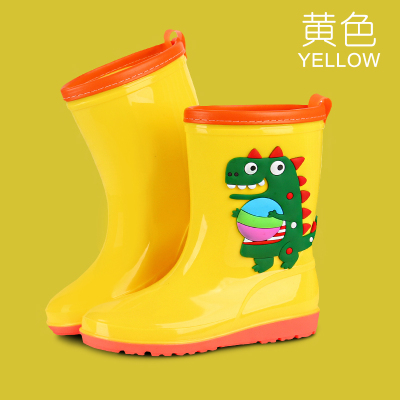 SUNTEK儿童雨鞋男童宝宝小童幼儿轻便防滑防水雨靴女加绒可拆卸恐龙水鞋儿童雨鞋