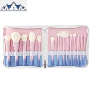 14支渐变色化妆刷包套装pu皮化妆刷袋收纳包便携美妆工具套装刷子 三维工匠