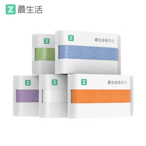 最生活毛巾纯棉洗脸巾新疆棉密封包装全棉强吸水易干成人家用