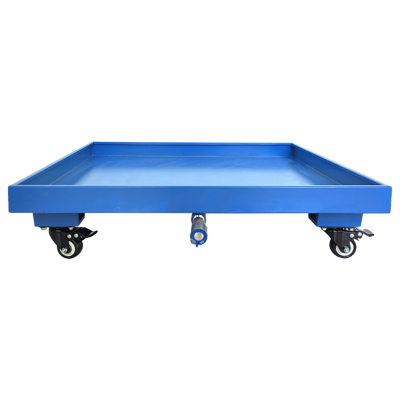 臻远ZY-TP-149钢制防渗漏托盘废机油桶托盘 带轮单桶款