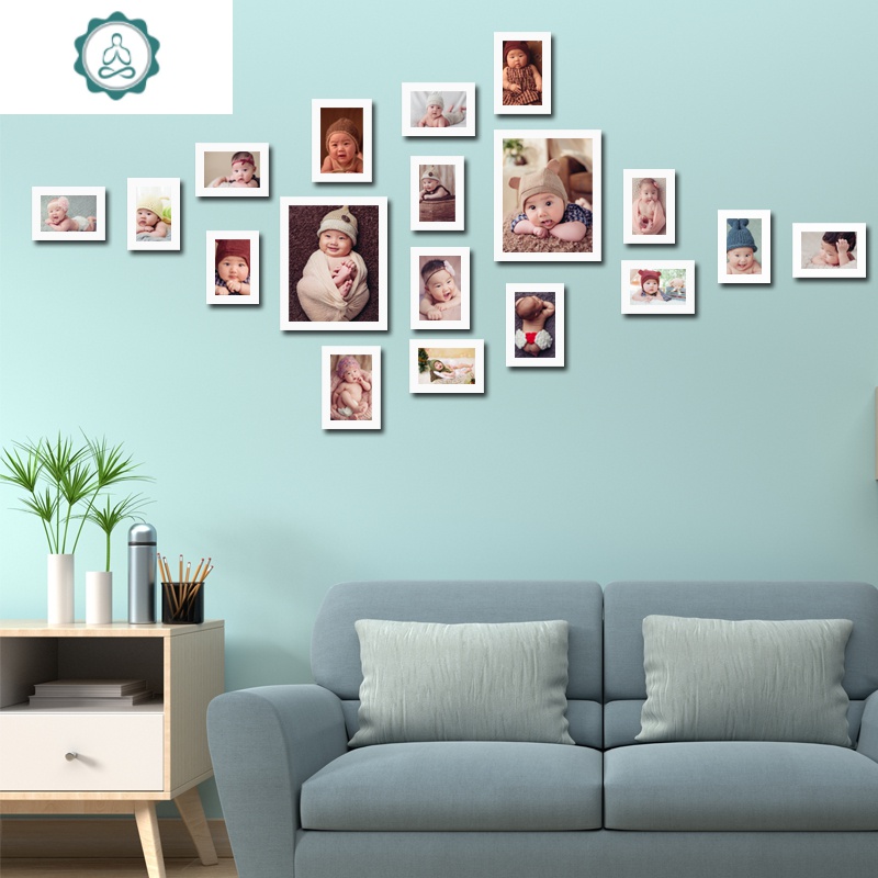 18框客厅装饰照片墙免打孔卧室挂墙相框组合相片墙 封后 自己搭配颜色