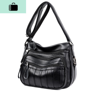 中老年包妈妈包包女包2020新款百搭软皮包单肩斜挎包大容量奶奶包NEW LAKE女斜挎包