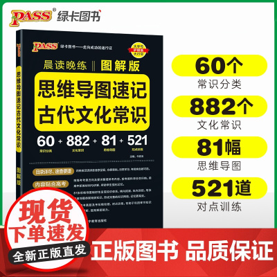 24版晨读晚练 思维导读速记古代文化常识图解版 高一二三高考图解古代文化常识思维导图
