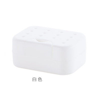 旅行便携带锁扣有盖肥皂盒密封防水皂架带吸水海绵垫洗脸香皂盒三维工匠4个颜色随机颜色可备注