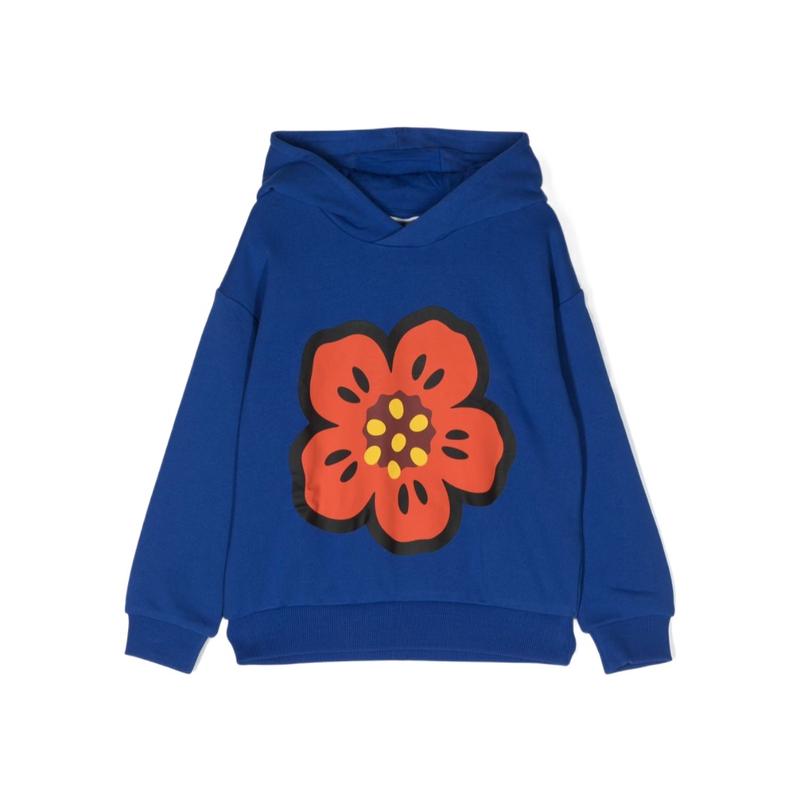 高田贤三(Kenzo)经典兜帽棉质舒适男孩贴花连帽运动卫衣