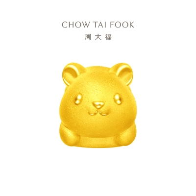  周大福有钱“兔”足金黄金转运珠吊坠配手绳EOR429送礼 EOR429有钱兔