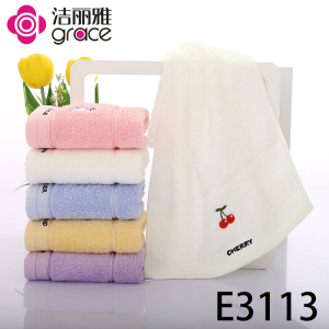 洁丽雅毛巾E3112棉卡通婴童毛巾柔软舒适吸水