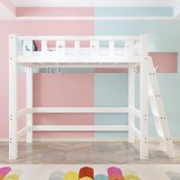 森美人实木高低床带书桌高架床成人床多功能宿舍组合床上下床上床下桌