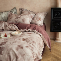 美式花卉100支加厚磨毛四件套纯棉床单被套秋冬床品1.5m1.8米