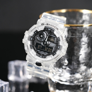 Casio旗舰店 卡西欧手表男G-SHOCK时尚潮流黑武士户外大表盘运动复古潮流防水学生电子日韩石英表 男 GA-700