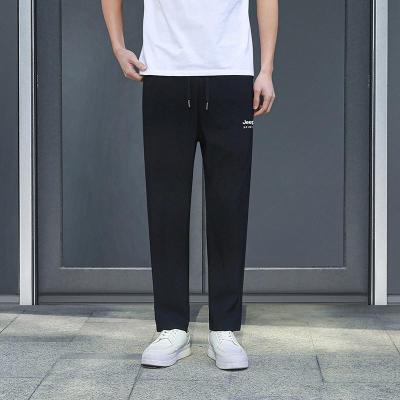 JEEP SPIRIT冰丝体闲裤2025新款夏季薄款修身直筒弹力速干裤透气运动裤