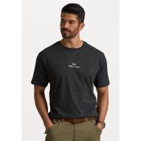 Ralph lauren刺绣logo短袖t恤男黑色marl直筒常规修身纯色圆领透气夏季