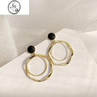 JiMi高级感圆圈耳夹无耳洞女耳饰个性设计感时尚耳坠大款气质可夹耳环