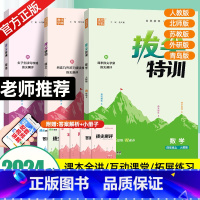 语数英3本[人教版] 四年级下 [正版]2024秋通城学典拔尖特训小学四年级上册作业本下册同步训练4年级下册语数英人教版