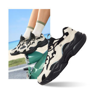 361°运动鞋女新款网面透气老爹鞋厚底轻便增高休闲鞋