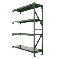 铭威盾消防铁锹镐农具摆放架安保装备器材存放架绿色盾牌货架1.5米货架中型-副架