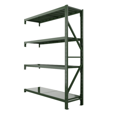 铭威盾消防铁锹镐农具摆放架安保装备器材存放架绿色盾牌货架1.5米货架中型-副架