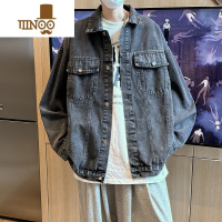 YANXU2023新款港风牛仔夹克男潮流宽松外套学生美式高街休闲上衣