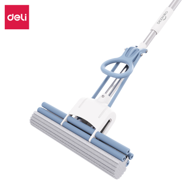得力得心LQ139胶棉拖把(滚轮式)(33cm)(蓝色)/把