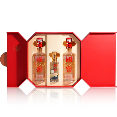 泸州老窖52度国窖新春马年礼盒 375ml*2+100ml礼盒装浓香型白酒