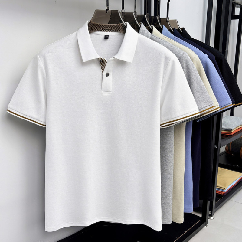 夏季新款男士纯棉短袖Polo衫纯棉商务休闲简约轻薄透气新疆棉