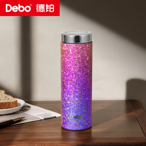 德铂Debo 奥顿保温杯纯钛99.9%高颜值便携高端水杯子大容量款430mlDEP-943