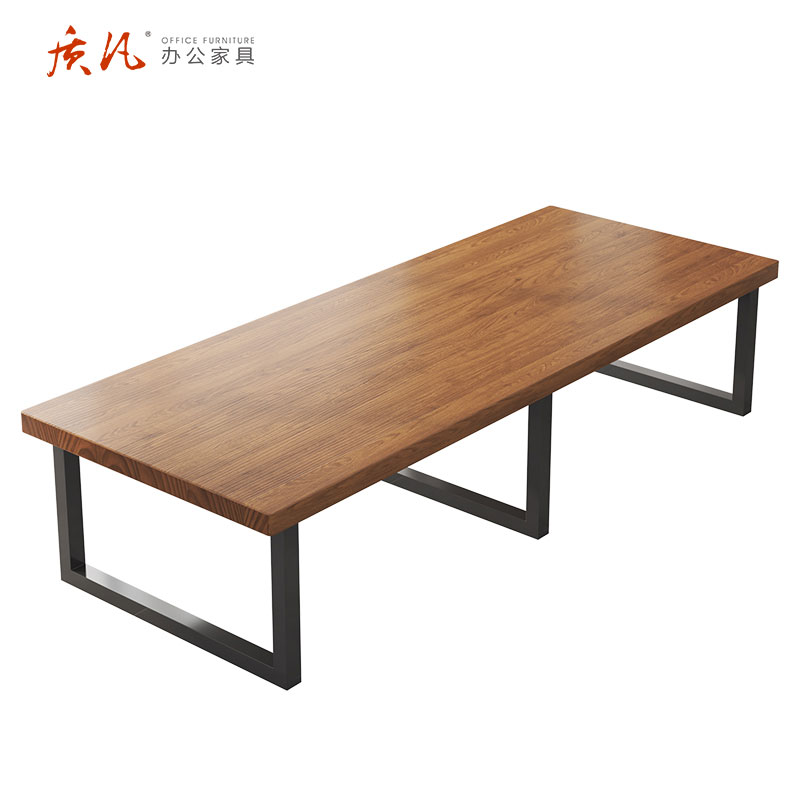 质凡大型实木会议桌简约办公桌洽谈桌 2000*1000*750 mm桌+1800*1000*750mm桌