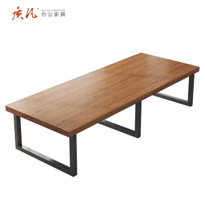 质凡大型实木会议桌简约办公桌洽谈桌 2000*1000*750 mm桌+1800*1000*750mm桌
