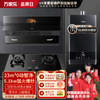 万家乐 烟灶热水器套餐装AL5+AC5+16TL1S 22立方大吸力油烟机 AI智能自清洁 台嵌两用天然气灶