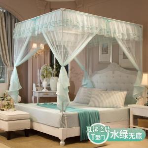 家柏饰(CORATED)儿童防摔蚊帐三开拉链款1.5m蒙古包1.8m床家用1.2米坐床式纹账