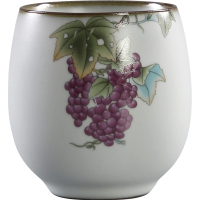 美帮汇汝窑茶杯茶具家用汝瓷品茗杯陶瓷茶碗单杯茶道配件主人杯定制LOGO