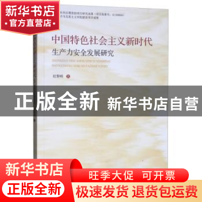正版 中国特色社会主义新时代生产力安全发展研究 杜黎明 四川大
