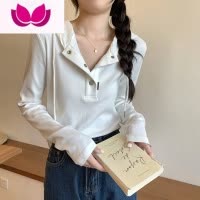 七斓纯欲风辣妹短款修身连帽T恤女ins韩版百搭小个子春季内搭长袖上衣