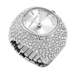 Michael Kors 女士银色不锈钢双环防水石英腕表两用手镯手表