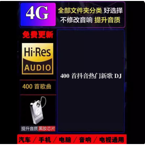 [补贴10%]2024近期更新歌车载音乐u盘热门网络流行中文dj无损mp3优盘高清